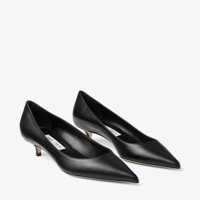 Pantofi cu toc Amelia 35 din piele de vițel neagră Pantofi cu toc Amelia 35 din piele de vițel neagră