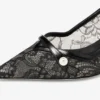 Pantofi cu toc Amita 45 negri din dantelă și piele spazzolato de la jimmy choo Pantofi cu toc Amita 45 negri din dantelă și piele spazzolato de la jimmy choo