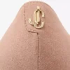 Pantofi cu toc ascuțit din piele de căprioară roz balet Love 65 cu emblemă Jc Pantofi cu toc ascuțit din piele de căprioară roz balet Love 65 cu emblemă Jc