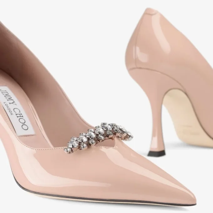Pantofi cu toc Belinda 90 Pantofi din piele lăcuită Macaron