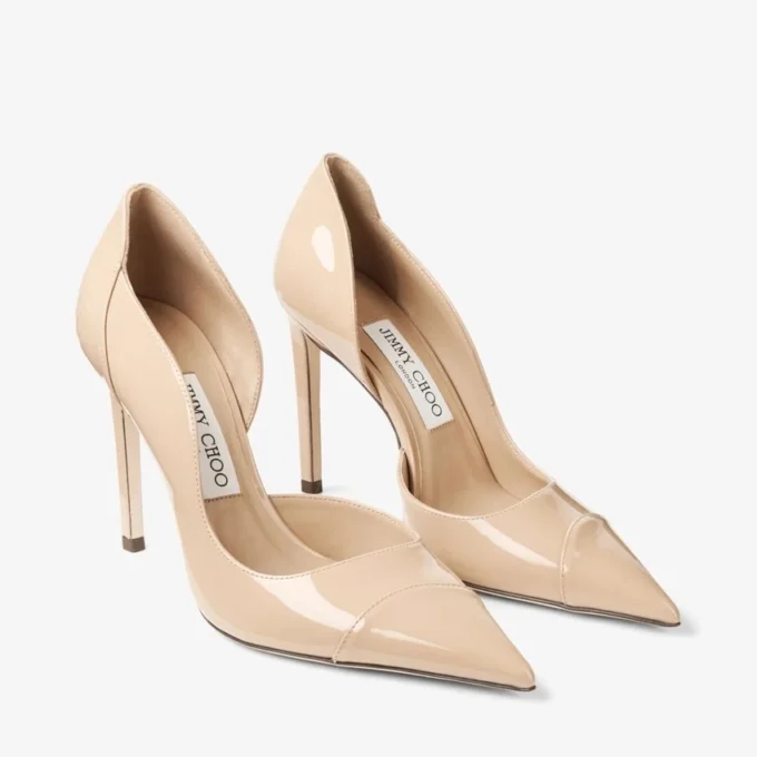 Pantofi cu toc Brigitte 100 Chai din piele lăcuită Pantofi cu toc Brigitte 100 Chai din piele lăcuită