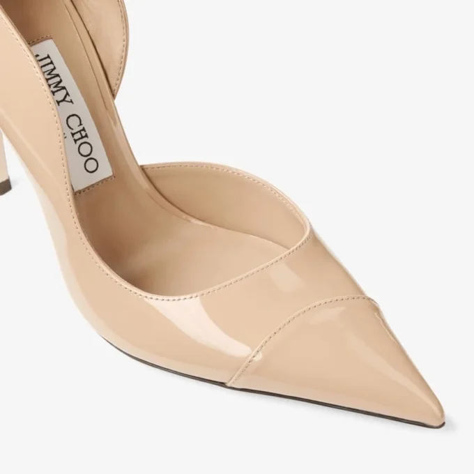 Pantofi cu toc Brigitte 100 Chai din piele lăcuită Pantofi cu toc Brigitte 100 Chai din piele lăcuită