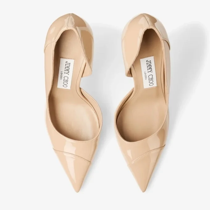 Pantofi cu toc Brigitte 100 Chai din piele lăcuită Pantofi cu toc Brigitte 100 Chai din piele lăcuită