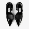 Pantofi cu toc Brigitte 100 din piele lăcuită neagră Pantofi cu toc Brigitte 100 din piele lăcuită neagră