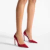 Pantofi cu toc Brigitte 100 din piele lăcuită roșu rubiniu Pantofi cu toc Brigitte 100 din piele lăcuită roșu rubiniu