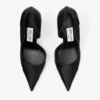 Pantofi cu toc Brigitte 120 din satin negru Pantofi cu toc Brigitte 120 din satin negru