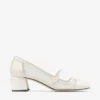 Pantofi cu toc Elisa 45 Latte din piele lăcuită și plasă Pantofi cu toc Elisa 45 Latte din piele lăcuită și plasă