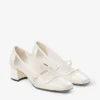 Pantofi cu toc Elisa 45 Latte din piele lăcuită și plasă Pantofi cu toc Elisa 45 Latte din piele lăcuită și plasă
