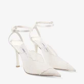 Pantofi cu toc Faiz 100 din dantelă jimmy choo de culoare ivoriu Pantofi cu toc Faiz 100 din dantelă jimmy choo de culoare ivoriu