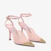 Pantofi cu toc Faiz 100 Rose Jimmy Choo din dantelă cu detalii metalice Pantofi cu toc Faiz 100 Rose Jimmy Choo din dantelă cu detalii metalice