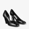 Pantofi cu toc Farren 85 din piele moale Spazzolato neagră