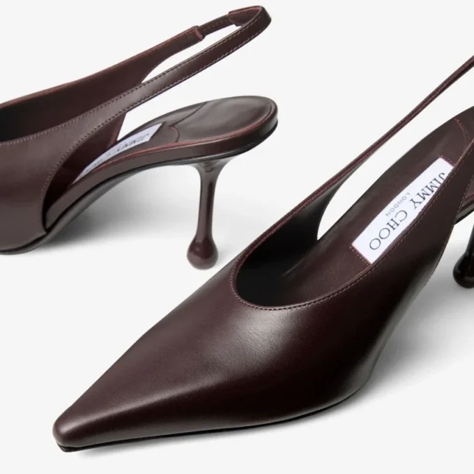 Pantofi cu toc Isa 80 din piele de vițel Deep Merlot Pantofi cu toc Isa 80 din piele de vițel Deep Merlot