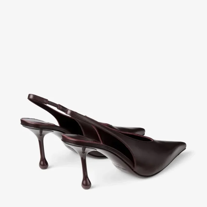 Pantofi cu toc Isa 80 din piele de vițel Deep Merlot Pantofi cu toc Isa 80 din piele de vițel Deep Merlot