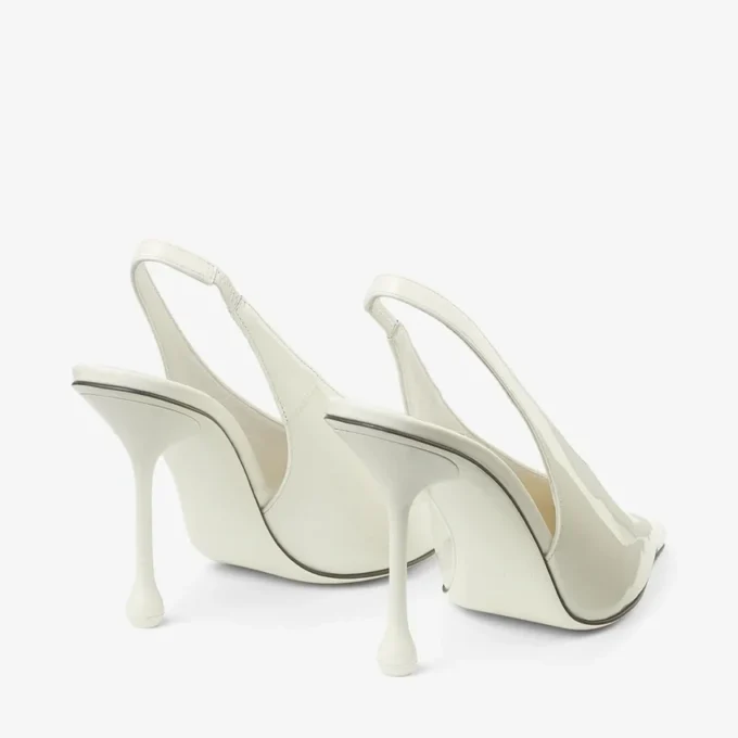 Pantofi cu toc Isa 95 din piele lăcuită, culoare Latte Pantofi cu toc Isa 95 din piele lăcuită, culoare Latte