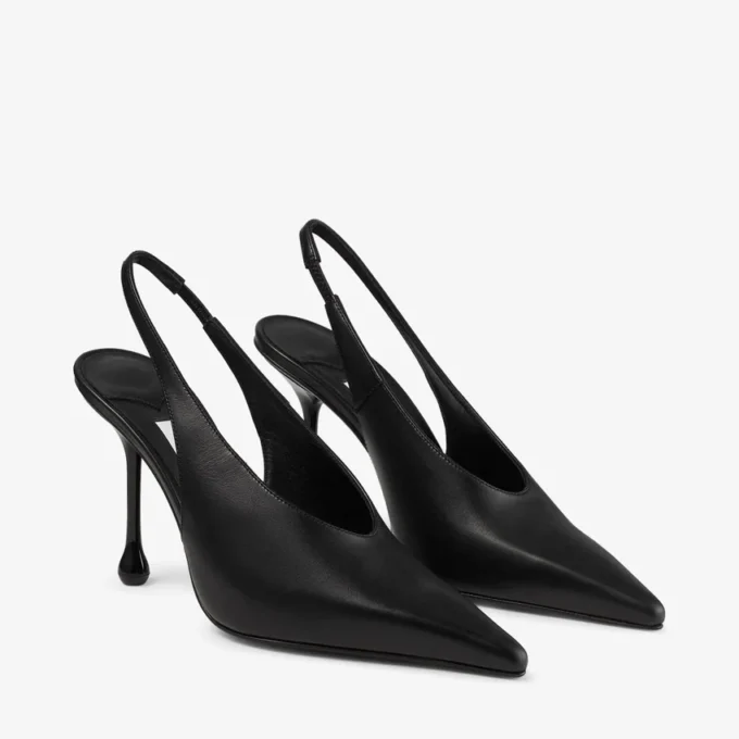 Pantofi cu toc Isa 95 din piele neagră Pantofi cu toc Isa 95 din piele neagră