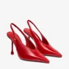 Pantofi cu toc Isa 95 din piele roșu rubiniu Pantofi cu toc Isa 95 din piele roșu rubiniu