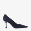 Pantofi cu toc Ixia 80 din piele de căprioară de culoare marină Pantofi cu toc Ixia 80 din piele de căprioară de culoare marină