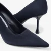 Pantofi cu toc Ixia 80 din piele de căprioară de culoare marină Pantofi cu toc Ixia 80 din piele de căprioară de culoare marină