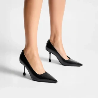 Pantofi cu toc Ixia 80 din piele Nappa neagră Pantofi cu toc Ixia 80 din piele Nappa neagră