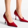 Pantofi cu toc Ixia 80 din piele roșu rubiniu Pantofi cu toc Ixia 80 din piele roșu rubiniu