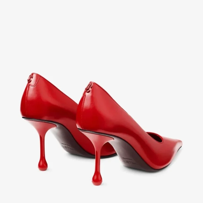 Pantofi cu toc Ixia 80 din piele roșu rubiniu Pantofi cu toc Ixia 80 din piele roșu rubiniu
