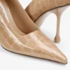 Pantofi cu toc Ixia 95 Chai din piele lucioasă cu imprimeu de crocodil Pantofi cu toc Ixia 95 Chai din piele lucioasă cu imprimeu de crocodil