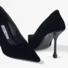 Pantofi cu toc Ixia 95 din catifea neagră Pantofi cu toc Ixia 95 din catifea neagră