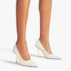 Pantofi cu toc Ixia 95 din piele lăcuită de culoare latte Pantofi cu toc Ixia 95 din piele lăcuită de culoare latte