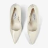 Pantofi cu toc Ixia 95 din piele lăcuită de culoare latte Pantofi cu toc Ixia 95 din piele lăcuită de culoare latte