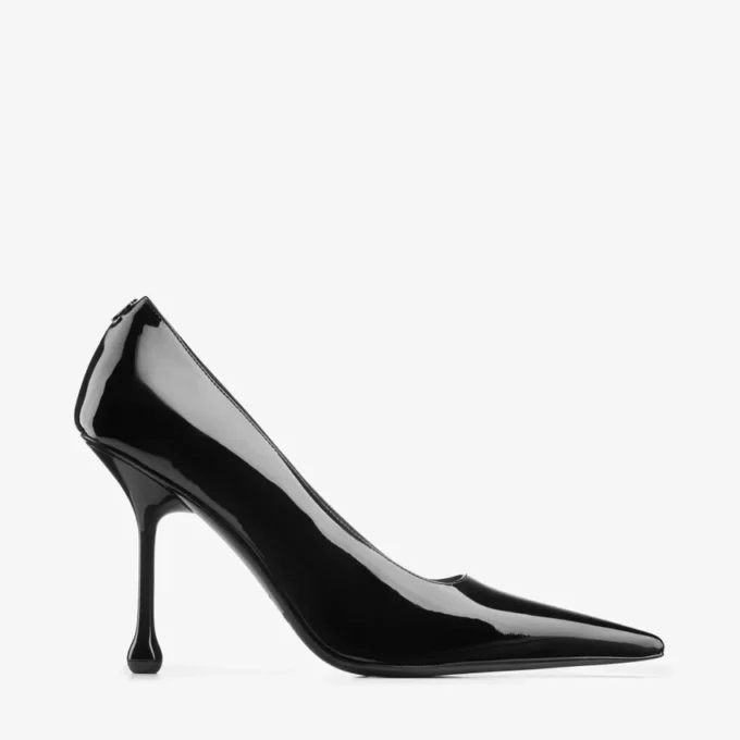 Pantofi cu toc Ixia 95 din piele lăcuită neagră Pantofi cu toc Ixia 95 din piele lăcuită neagră