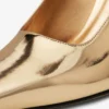 Pantofi cu toc Ixia 95 din piele metalizată aurie Pantofi cu toc Ixia 95 din piele metalizată aurie