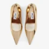 Pantofi cu toc Ixia 95 din piele metalizată aurie Pantofi cu toc Ixia 95 din piele metalizată aurie