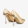 Pantofi cu toc Ixia 95 din piele metalizată aurie Pantofi cu toc Ixia 95 din piele metalizată aurie
