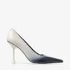 Pantofi cu toc Ixia 95 din piele Spazzolato pulverizată, culoare Latte Pantofi cu toc Ixia 95 din piele Spazzolato pulverizată, culoare Latte