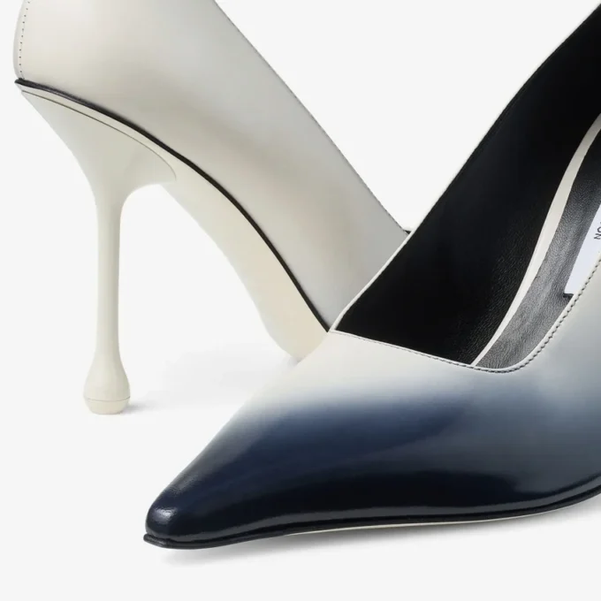 Pantofi cu toc Ixia 95 din piele Spazzolato pulverizată, culoare Latte Pantofi cu toc Ixia 95 din piele Spazzolato pulverizată, culoare Latte