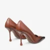 Pantofi cu toc Ixia 95 din piele Spazzolato vopsită cu spray în nuanța Cognac Pantofi cu toc Ixia 95 din piele Spazzolato vopsită cu spray în nuanța Cognac