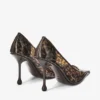 Pantofi cu toc Ixia 95 din TPU de culoare chihlimbar cu model de broască țestoasă Pantofi cu toc Ixia 95 din TPU de culoare chihlimbar cu model de broască țestoasă