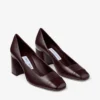 Pantofi cu toc Jenson 65 din piele nappa lăcuită de culoare Merlot intens Pantofi cu toc Jenson 65 din piele nappa lăcuită de culoare Merlot intens
