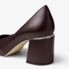 Pantofi cu toc Jenson 65 din piele nappa lăcuită de culoare Merlot intens Pantofi cu toc Jenson 65 din piele nappa lăcuită de culoare Merlot intens