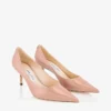 Pantofi cu toc Love 65 din piele lăcuită roz balet cu emblemă Jc Pantofi cu toc Love 65 din piele lăcuită roz balet cu emblemă Jc
