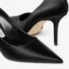 Pantofi cu toc Love 85 din satin negru Pantofi cu toc Love 85 din satin negru