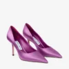 Pantofi cu toc Love 85 din satin violet orhidee Pantofi cu toc Love 85 din satin violet orhidee