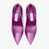 Pantofi cu toc Love 85 din satin violet orhidee Pantofi cu toc Love 85 din satin violet orhidee