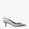 Pantofi cu toc înalt Scarlett 50 din piele de căprioară și denim Pantofi cu toc înalt Scarlett 50 din piele de căprioară și denim