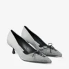 Pantofi cu toc înalt Scarlett 50 din piele de căprioară și denim Pantofi cu toc înalt Scarlett 50 din piele de căprioară și denim