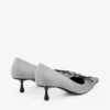 Pantofi cu toc înalt Scarlett 50 din piele de căprioară și denim Pantofi cu toc înalt Scarlett 50 din piele de căprioară și denim