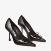 Pantofi cu toc înalt Scarlett 95 Sambuco din piele lucioasă cu imprimeu de crocodil Pantofi cu toc înalt Scarlett 95 Sambuco din piele lucioasă cu imprimeu de crocodil