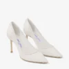 Pantofi cu toc Romy 85 din dantelă jimmy choo, culoare ivoriu Pantofi cu toc Romy 85 din dantelă jimmy choo, culoare ivoriu
