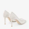 Pantofi cu toc Romy 85 din dantelă jimmy choo, culoare ivoriu Pantofi cu toc Romy 85 din dantelă jimmy choo, culoare ivoriu