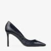 Pantofi cu toc Romy 85 din piele cu imprimeu de crocodil Pantofi cu toc Romy 85 din piele cu imprimeu de crocodil